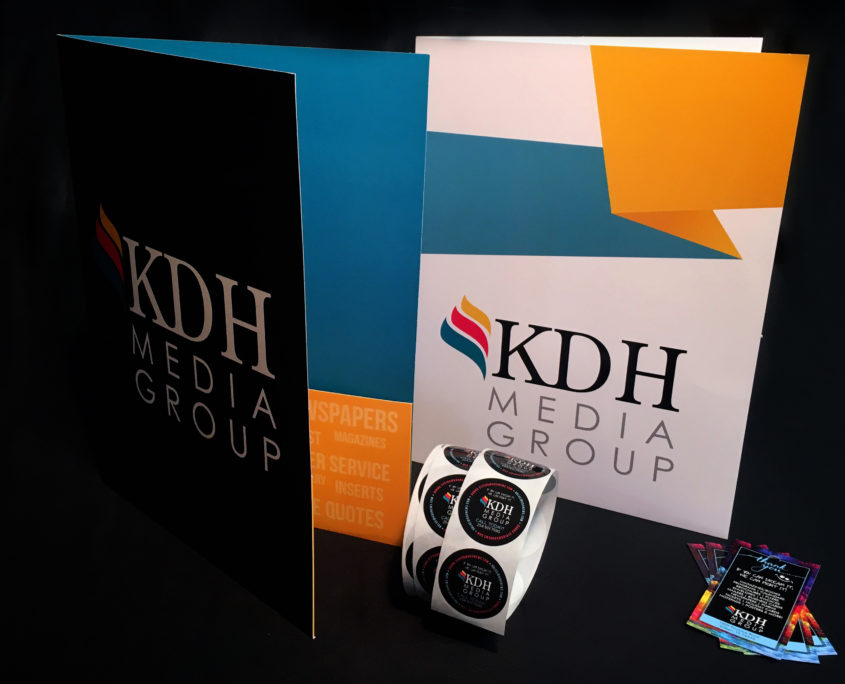 KDH Media Group Folder's, Stickers, Business card's